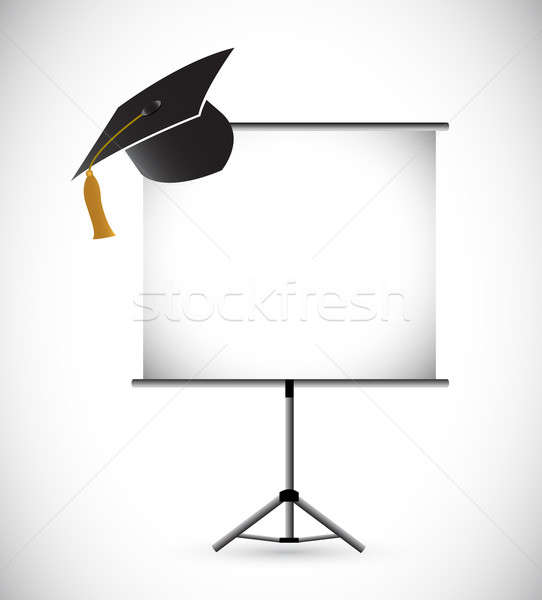 blank education graduation presentation board. illustration desi Stock photo © alexmillos