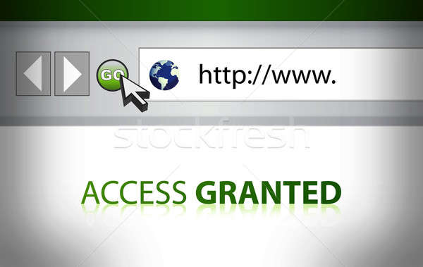Website access granted illustration design Stock photo © alexmillos