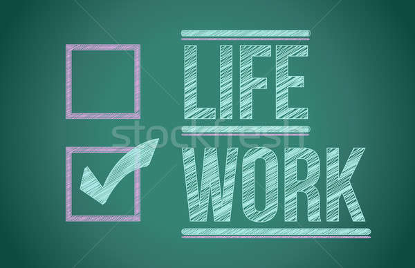 Life and work choices illustration design on a blackboard Stock photo © alexmillos