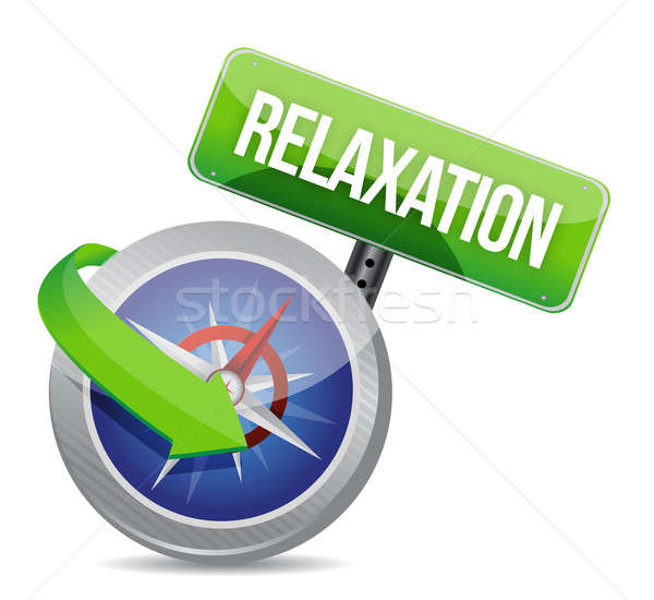 Compass pointing to relaxation. illustration  Stock photo © alexmillos