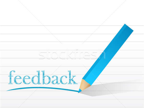 Feedback written on a notepad paper Stock photo © alexmillos