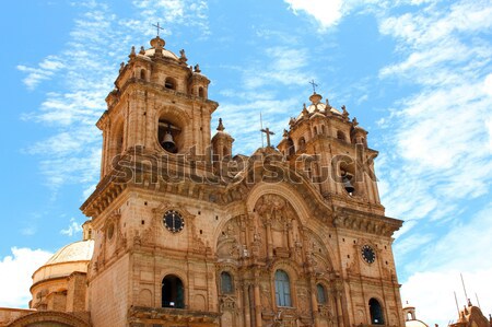 Historic Iglesia de la Compania in the Plaza de Armas of Cusco i Stock photo © alexmillos