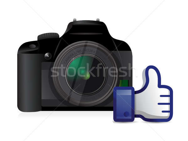 camera thumbs up like illustration Stock photo © alexmillos