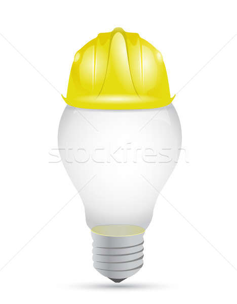 idea light bulb under construction sign Stock photo © alexmillos