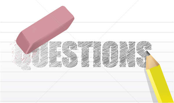 erase all questions concept illustration design over a white bac Stock photo © alexmillos