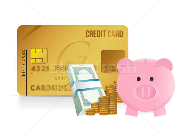 [[stock_photo]]: Carte · de · crédit · économies · affaires · argent · heureux · Finance