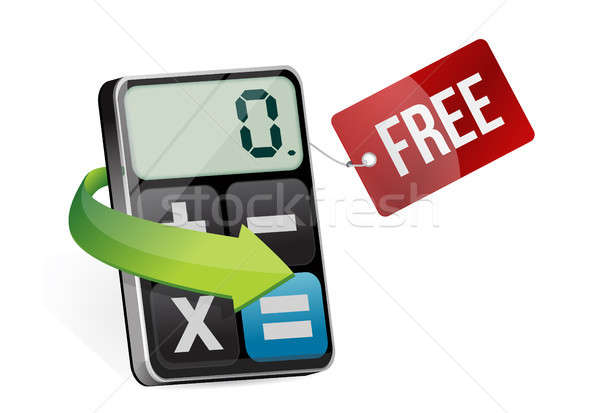 free tag and modern calculator Stock photo © alexmillos