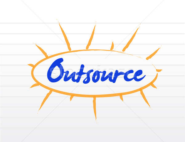Outsourcing concept illustration Stock photo © alexmillos