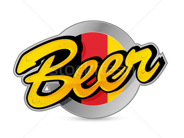 Belgium Beer poster sign seal illustration Stock photo © alexmillos