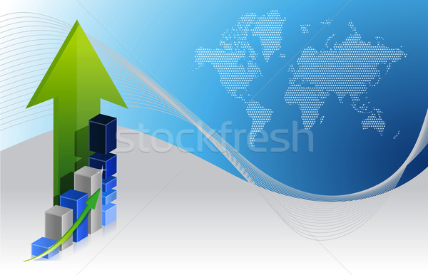 financial graph stat business illustration design background Stock photo © alexmillos