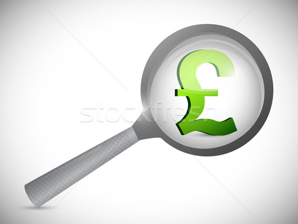 british pound currency symbol under review illustration design o Stock photo © alexmillos