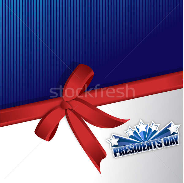 Presidents day sign illustration design over a blue background Stock photo © alexmillos