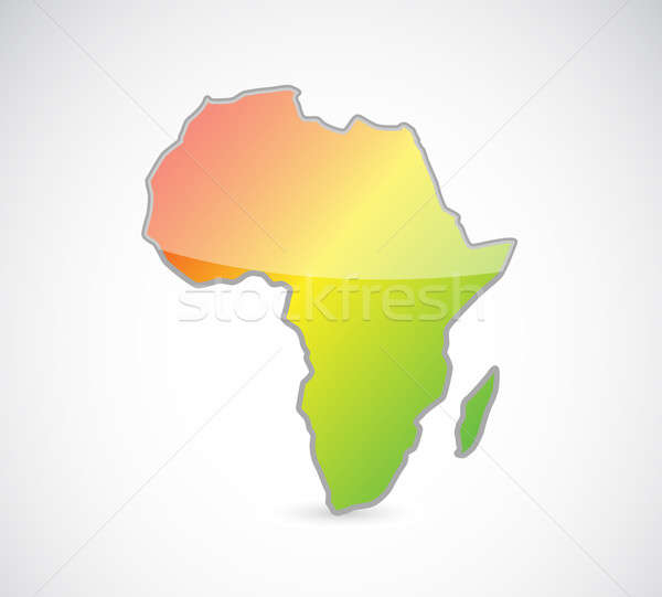 Africa map outline illustration design  Stock photo © alexmillos