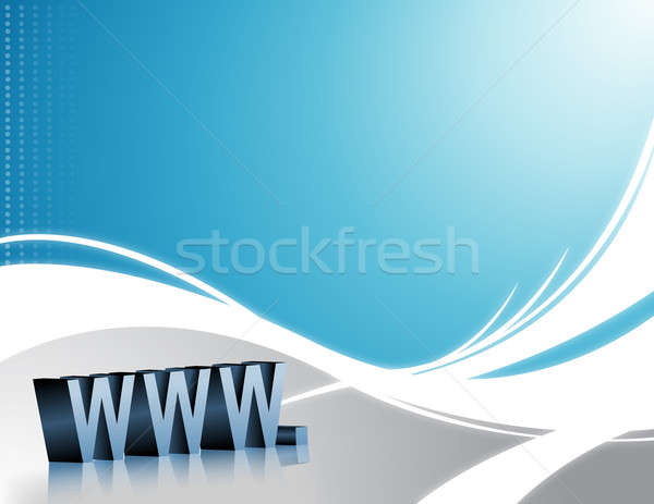 волна синий белый компьютер интернет Мир Сток-фото © alexmillos