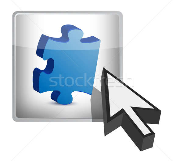 missing piece concept button illustration design over white Stock photo © alexmillos