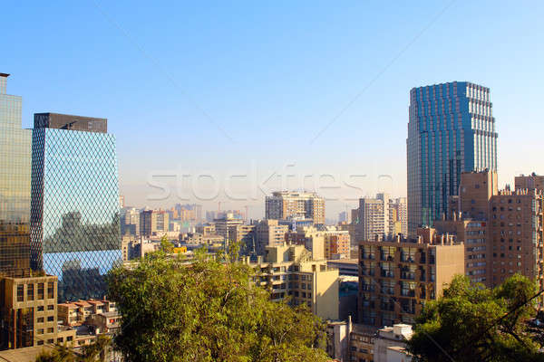 Stockfoto: Santiago · Chili · panoramisch · skyline · centrum