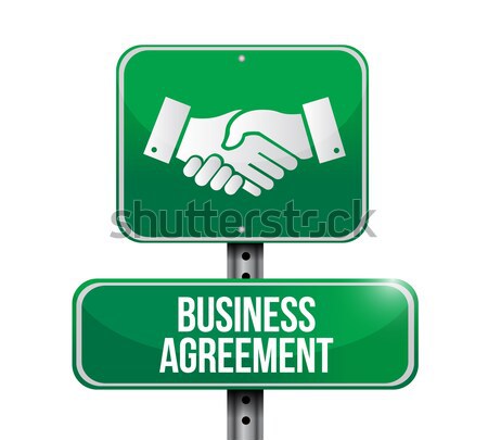 business agreement handshake sign concept Stock photo © alexmillos