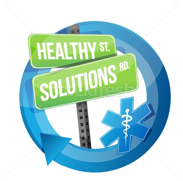 healthy solution road symbol illustration Stock photo © alexmillos