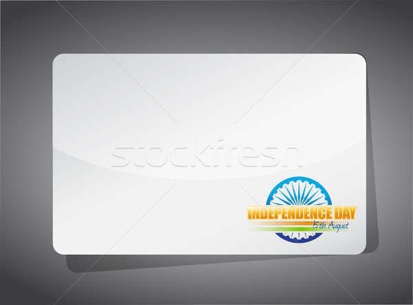 Indian Flagge Tag Design Illustration Grafik Stock foto © alexmillos