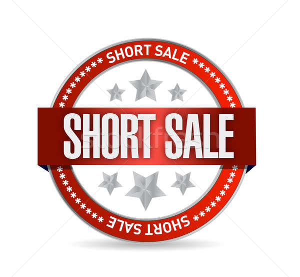 short sale seal stamp illustration design over a white backgroun Stock photo © alexmillos