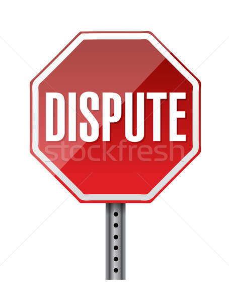 depicting a sign with a dispute concept. illustration design Stock photo © alexmillos