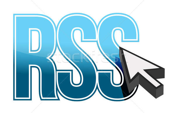 Rss Cursor Illustration Design weiß Computer Stock foto © alexmillos