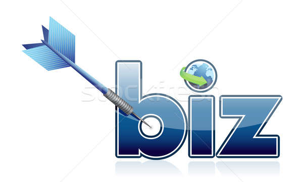 Succes afaceri ţintă ilustrare sportiv albastru Imagine de stoc © alexmillos