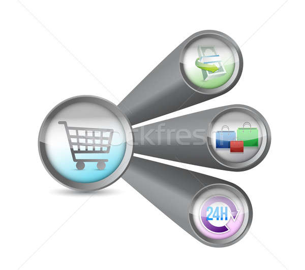 電子商務 圖表 插圖 設計 錢 購物 商業照片 © alexmillos