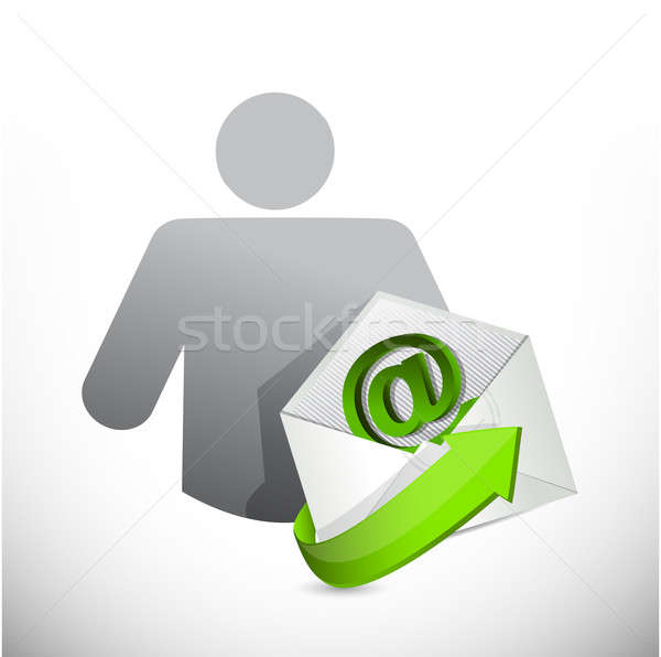 Icon contact us concept illustration design Stock photo © alexmillos