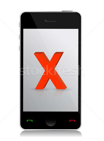 Smartphone Illustration Design weiß Telefon Stock foto © alexmillos