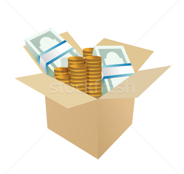 Money box illustration design Stock photo © alexmillos