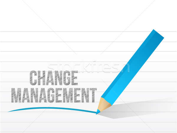 Change management written over a notepad paper Stock photo © alexmillos