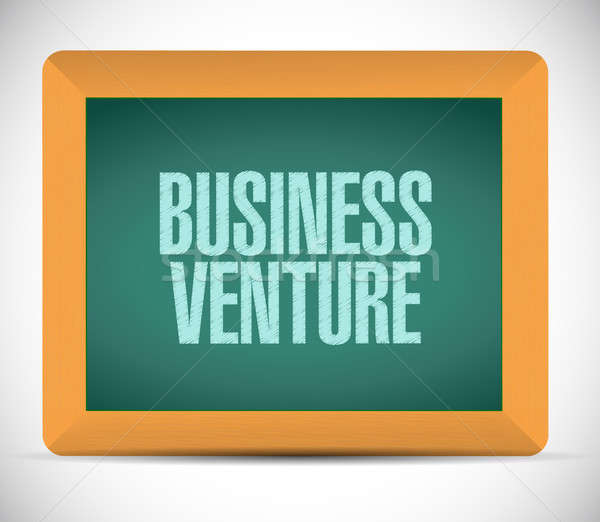 business venture chalkboard sign concept Stock photo © alexmillos