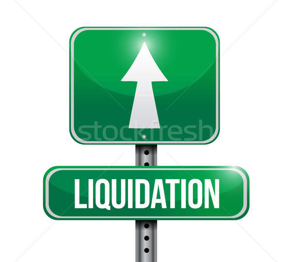 liquidation road sign illustration design Stock photo © alexmillos