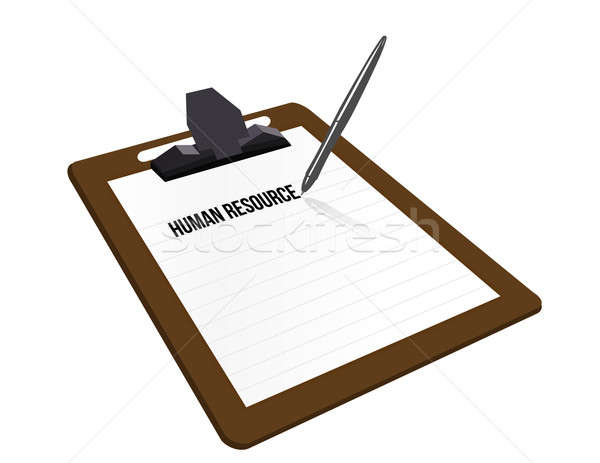 human resources clipboard illustration design over white Stock photo © alexmillos