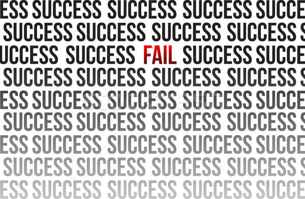 fail around success illustration design over white Stock photo © alexmillos
