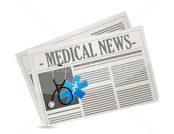 medical news concept illustration design over a white background Stock photo © alexmillos