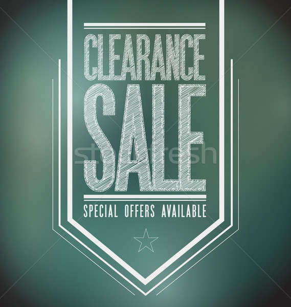 Chalkboard clearance sale poster sign banner Stock photo © alexmillos