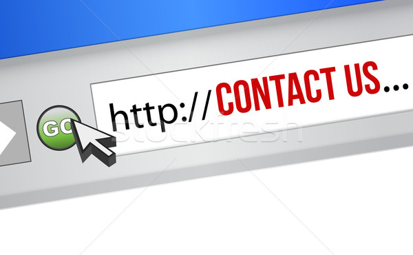 Stock photo: Contact Us concept for an internet 