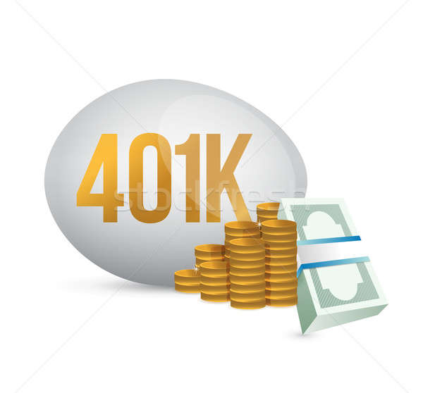 401k egg and cash money illustration  Stock photo © alexmillos
