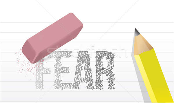 Stock photo: Erase fears concept illustration design 