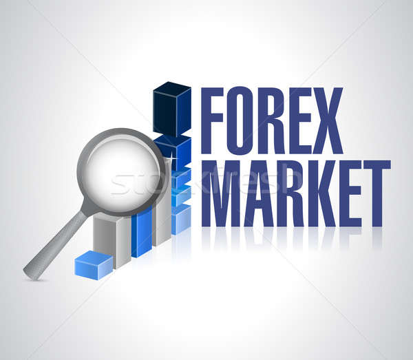 Forex market under review illustration design  Stock photo © alexmillos