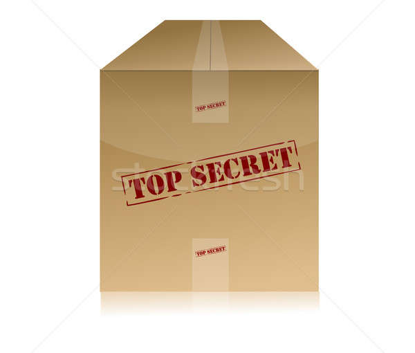 Top Secret package isolated over a white background. Stock photo © alexmillos