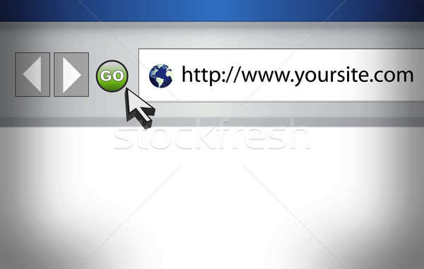 Your site - internet browser web site illustration Stock photo © alexmillos