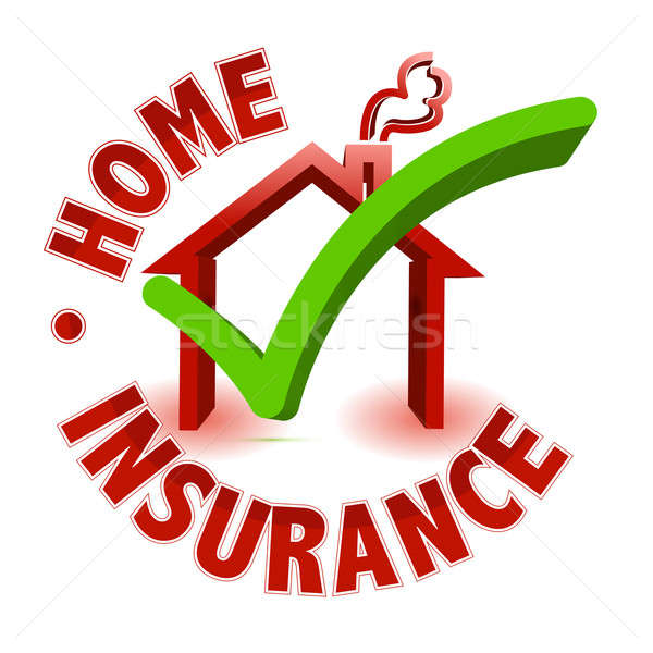 Stock photo: Home Insurance concept isolated on white