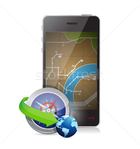 [[stock_photo]]: Destination · illustration · technologie · design · blanche