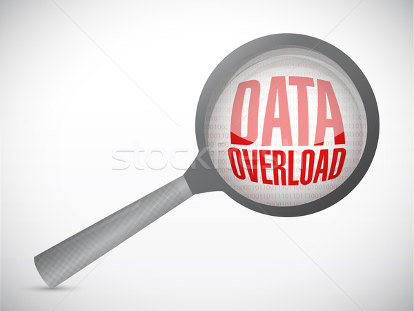 data overload search illustration design over white Stock photo © alexmillos