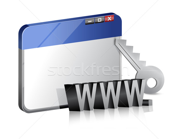 Védett internet böngésző biztonság háló posta Stock fotó © alexmillos