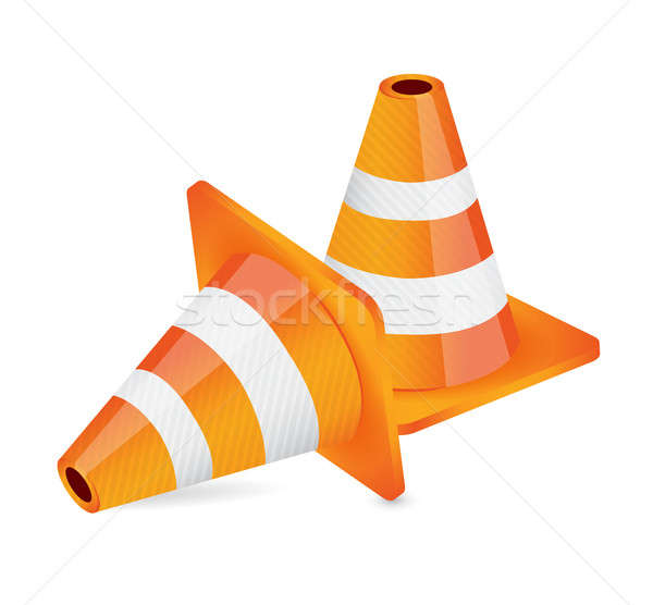 Construction cone illustration design  Stock photo © alexmillos