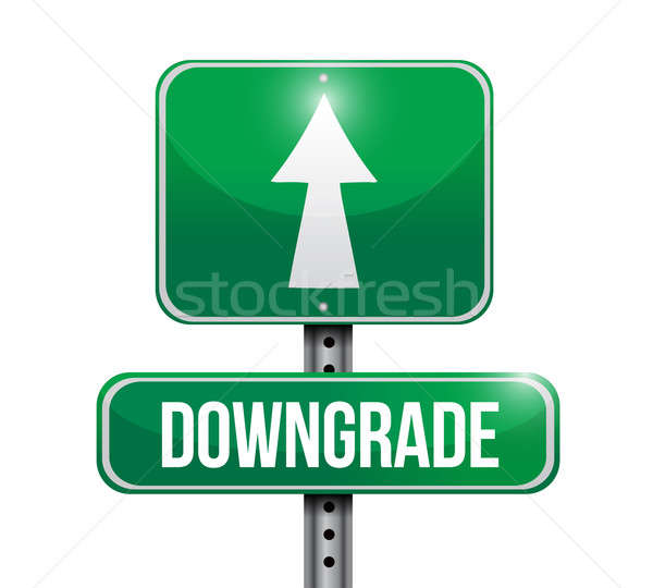 downgrade road sign illustration design Stock photo © alexmillos